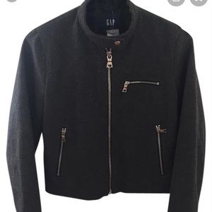 Gap black moto/ bomber jacket